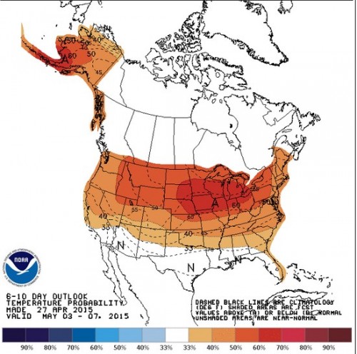 6-10 Day Temperature Forecast From The CPC