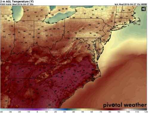 Modeled afternoon temperatures (3pm).