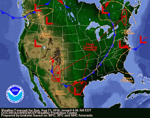 Cold front will move through the region this afternoon into the evening