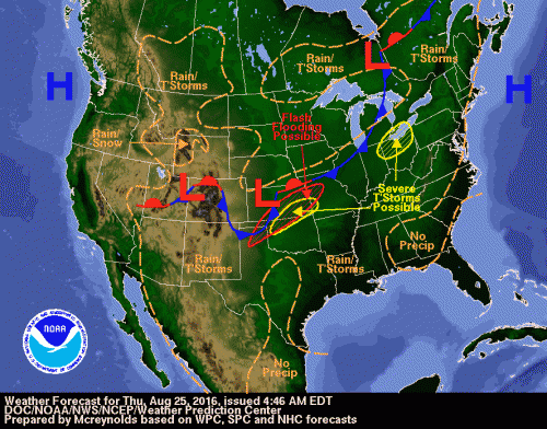 Cold front will approach on Friday