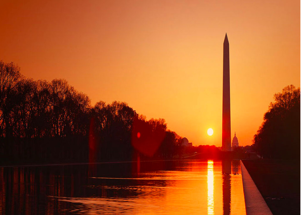 Sunset at the Monument  (Via)