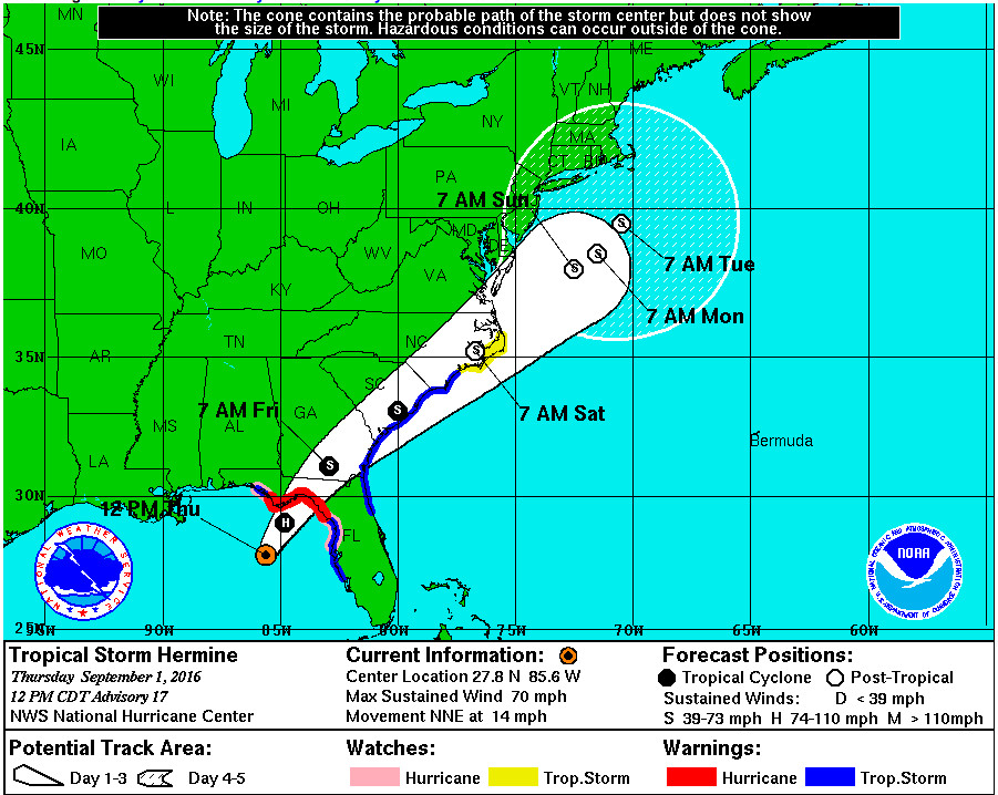 Latest NHC forecast track for Hermine (Fig 4)