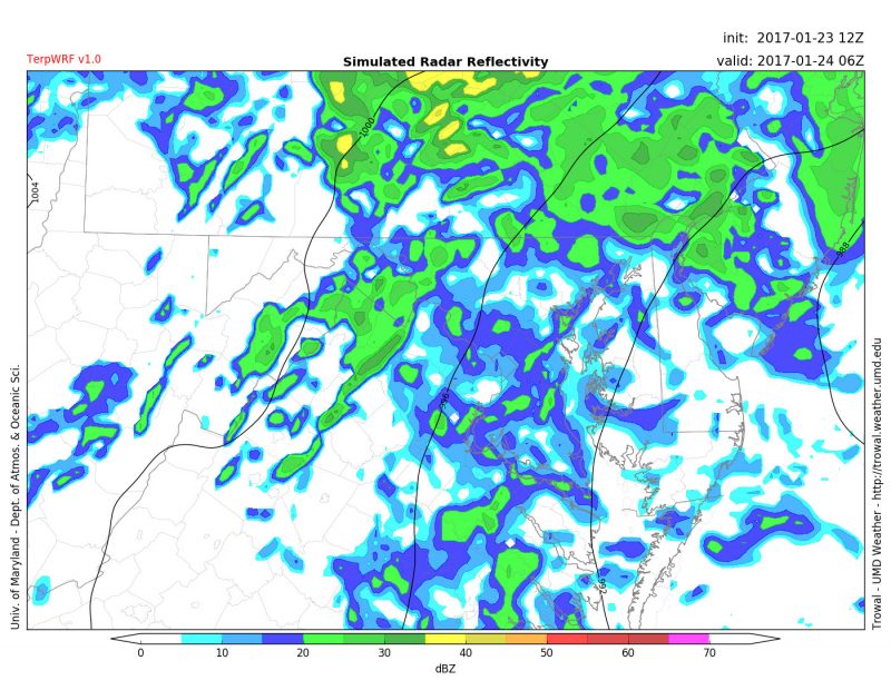 TerpWRF simulated radar