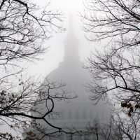 Foggy morning on Capitol Hill in Washington, DC